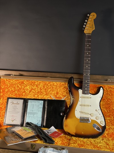 Fender Custom Shop 59 Stratocaster Heavy Relic Faded Chocolate 3 Tone Sunburst